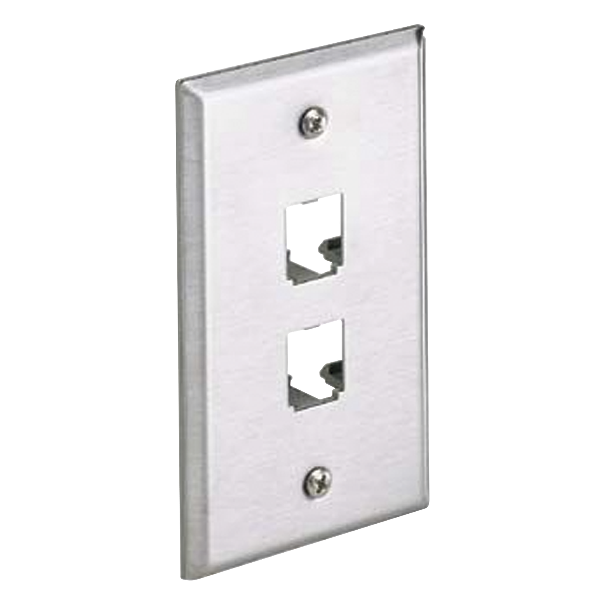 Placa de Pared Vertical, de Acero Inoxidable, Salida Para 2 Puertos Mini-Com — PANDUIT · SKU CFP2SY