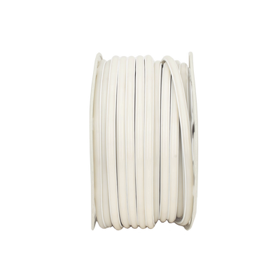 Manguera LED Luminosa Blanca de Resina Transparente y Flexible / Para uso Interior o Exterior / Carrete de 50 m/ 110V CA 4.2 A/ 500 W Potencia / T.C.C. 6500 K.