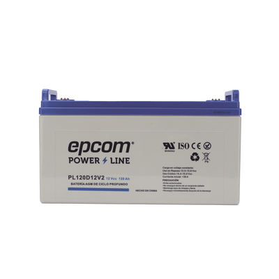 Batería de respaldo 12 120 Ah AGM | Certificada UL94-HB Retardo a la flama básica | Ciclo profundo | Para uso en aplicaciones fotovoltaicas y de emergencia | Terminales T4 