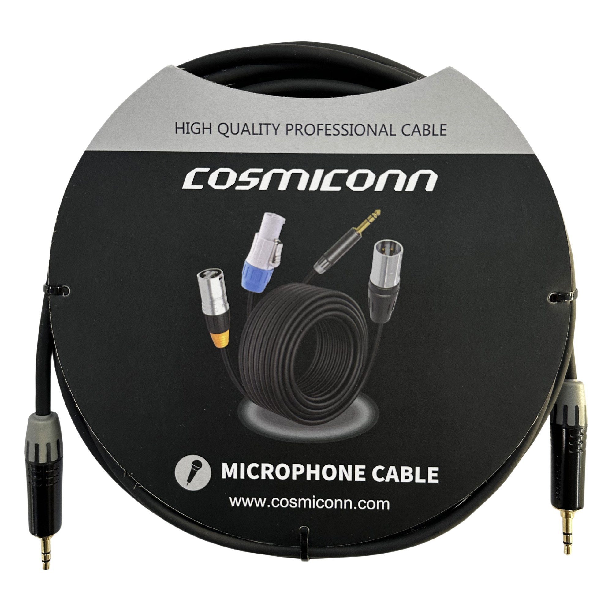 Cable 3.5mm a 3.5mm, conectores color negro MTP3C-BG, length 5m