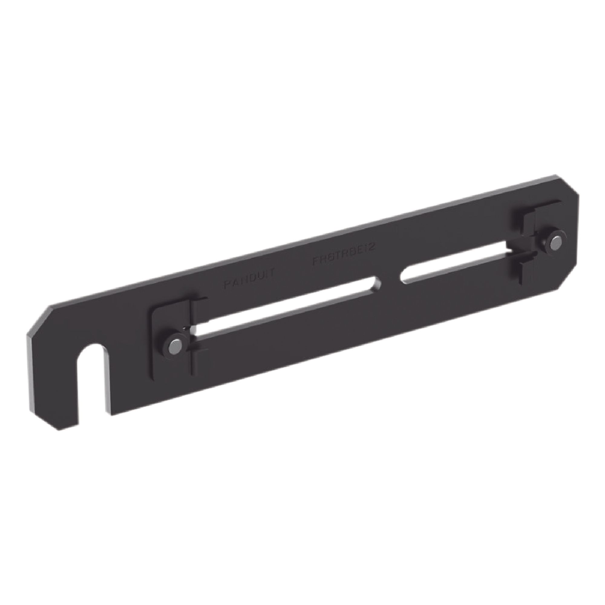 Soporte de Montaje a Techo, para Canaletas FiberRunner 4X4 o 6x4, Uso con Varilla Roscada de 1/2", Color Negro — PANDUIT · SKU FR6TRBE12