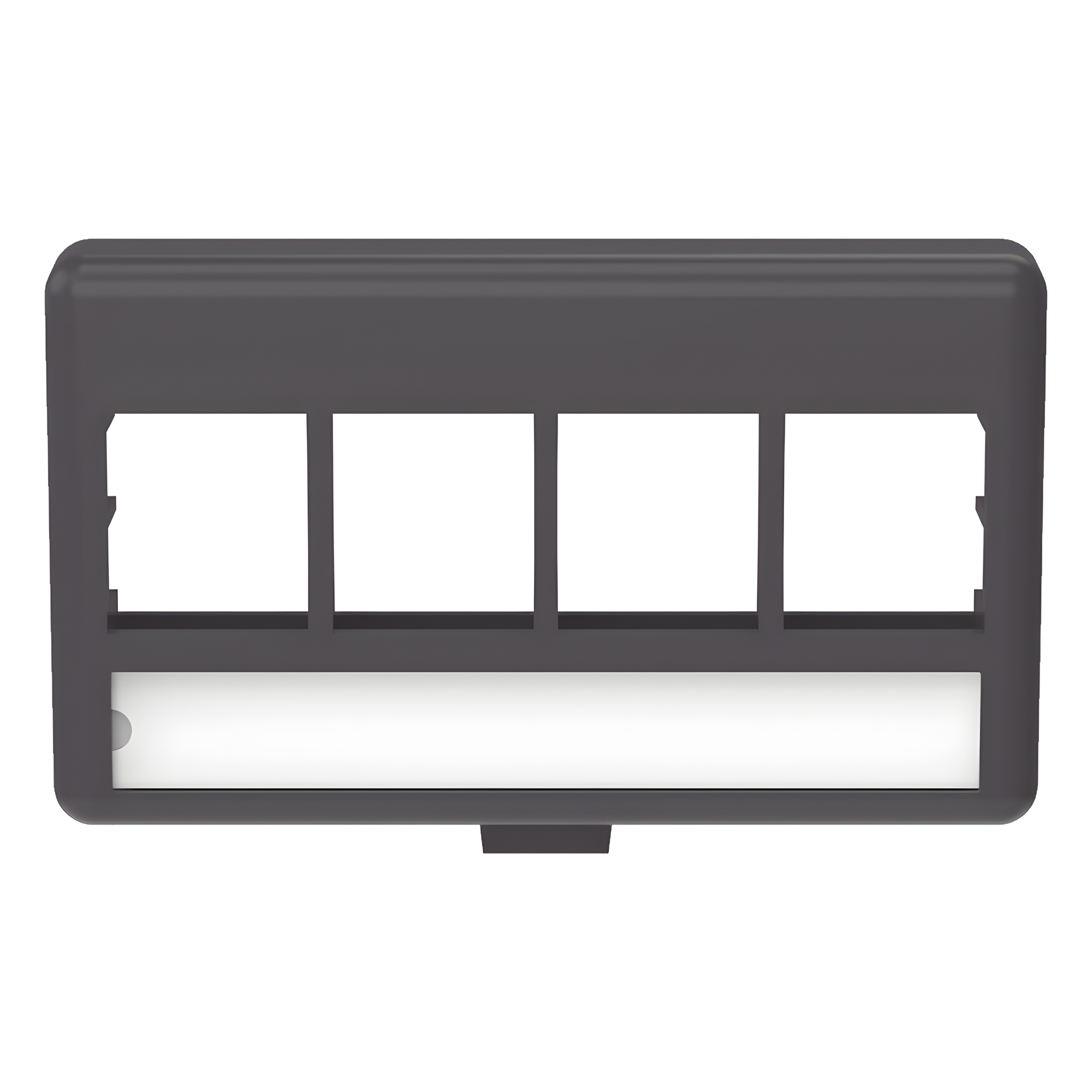 Placa de Mobiliario Modular Estándar, Salidas Para 4 Puertos Keystone, Color Negro — PANDUIT · SKU NK4MFLBL