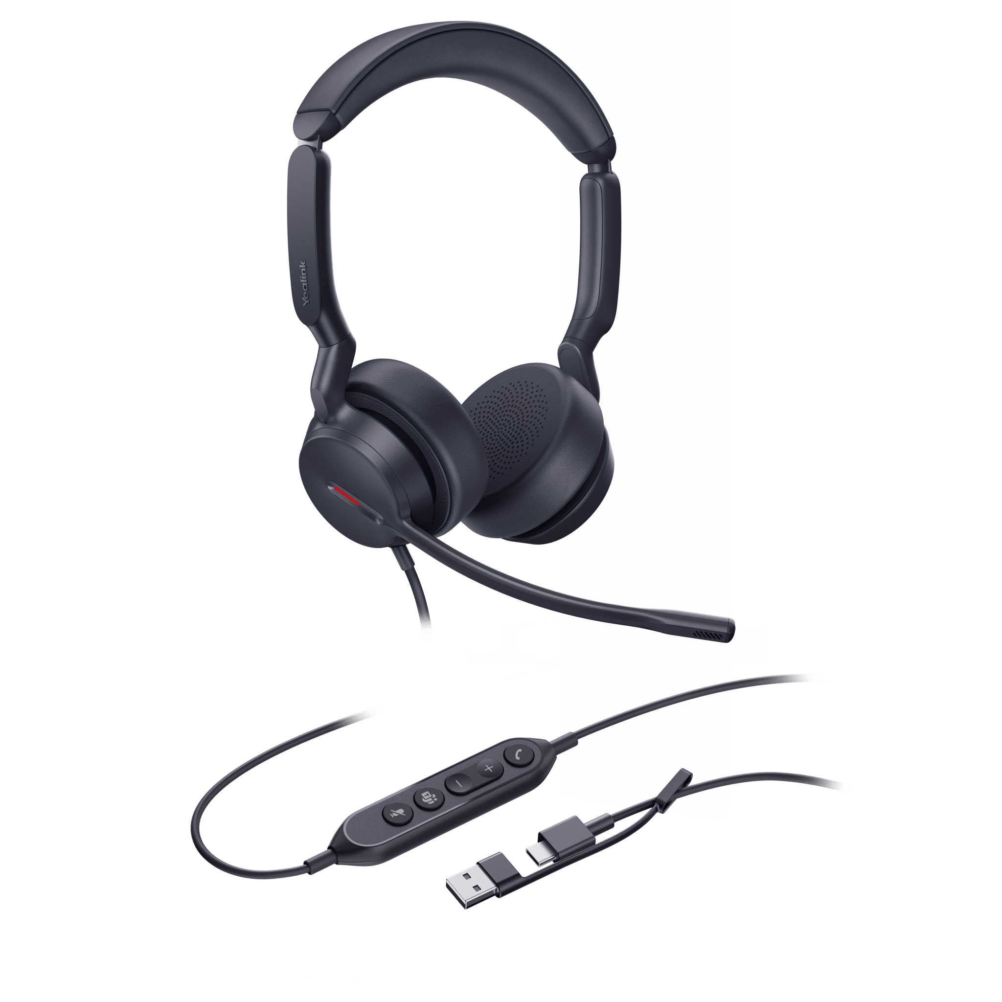Diadema Alámbrica Yealink UH44 Dual USB-C/A Certificada con Microsoft Teams