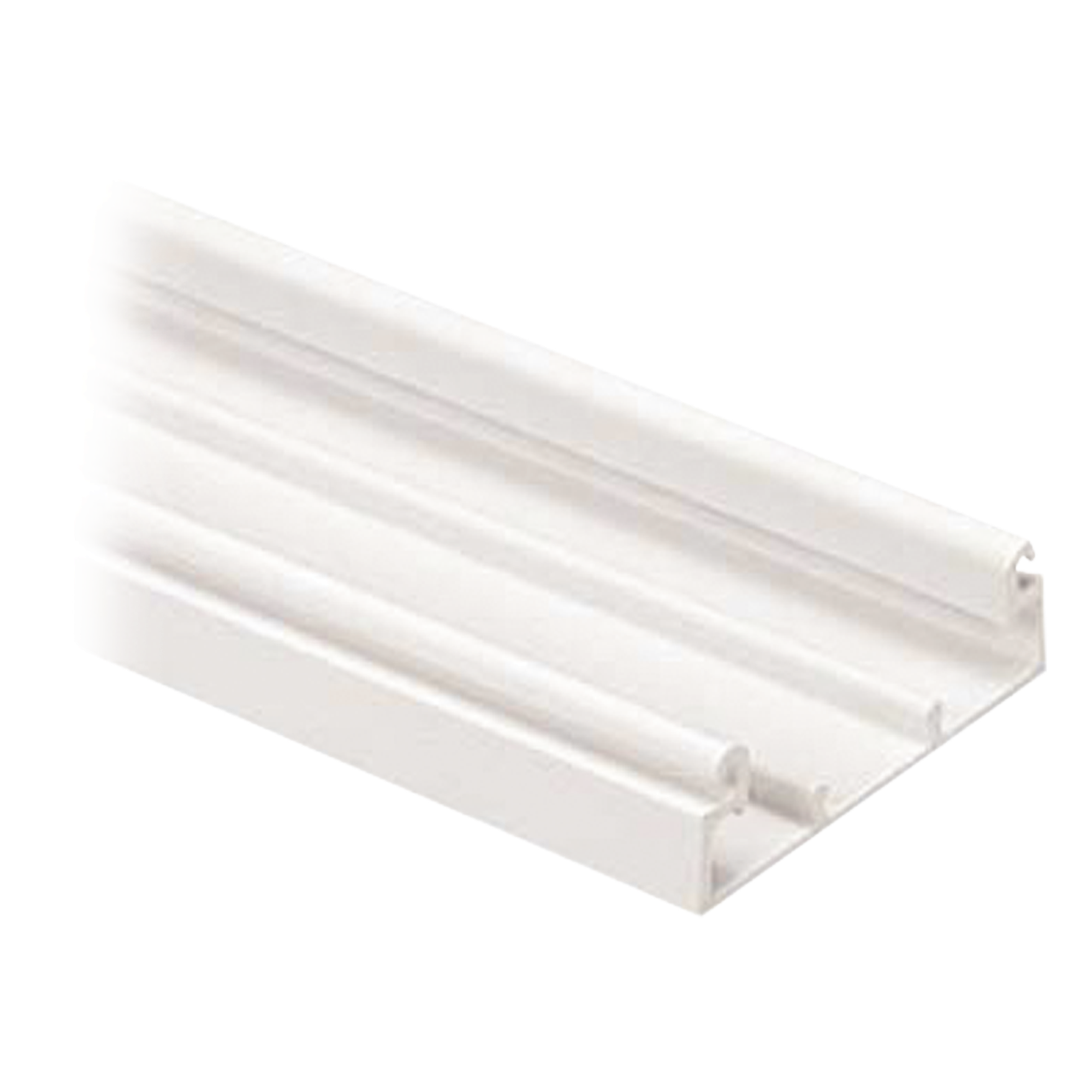 Base para canaleta T-45, de PVC rígido, con orificios perforados para montaje, 60.3 x 18.5 x 2400 mm, Color Blanco Mate — PANDUIT · SKU T45BIW8