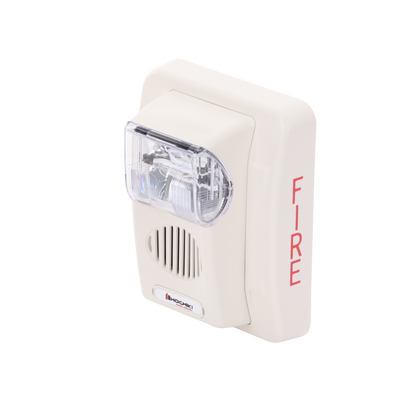 Sirena Estrobo, 24 Vcd, Multi-Candela 15 hasta 110 cd, Montaje En Pared, Color Blanco, Serie HEC3 (0500-06030)