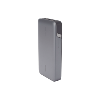 Power Bank de 25000mAh | 3 Salidas 145W Max. | USB-A + 2 USB-C | PD 3.0, QC3.0 | FCP | SCP | Pantalla Inteligente | Carcasa Ignifuga | Color Gris | Incluye Cable USB de 50cm | Carga tu Laptop de Manera Segura.