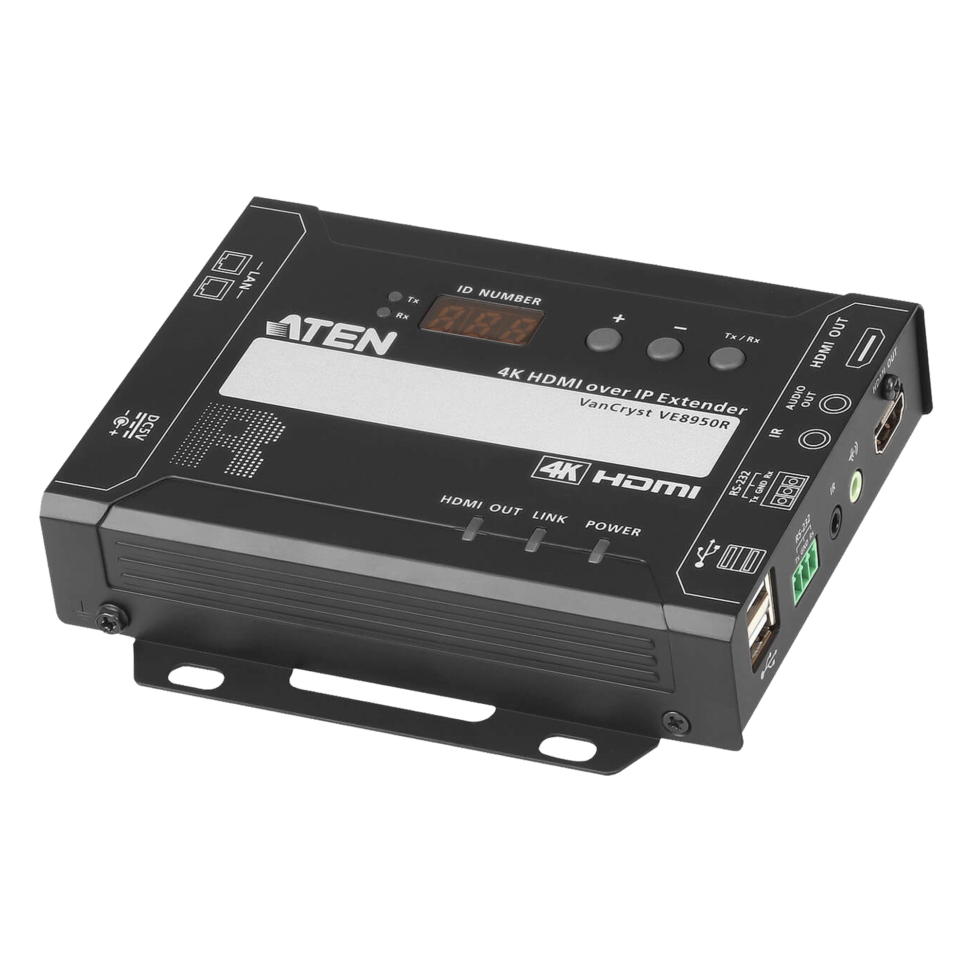 Receptor HDMI | IP | 4K @ 30Hz | 4:4:4 | EDID Expert™ | Protocolo CLI Telnet o RS-232 | Conexión Punto a Punto o Multipunto a Multipunto — ATEN · SKU VE8950R