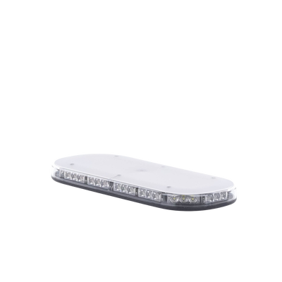 Mini Barra de Luces 42 LED, Ambar/Blanco, 15 Pulgadas, Montaje Fijo Con Tornillos, 12-24 Vcd, Lente transparente, SAE