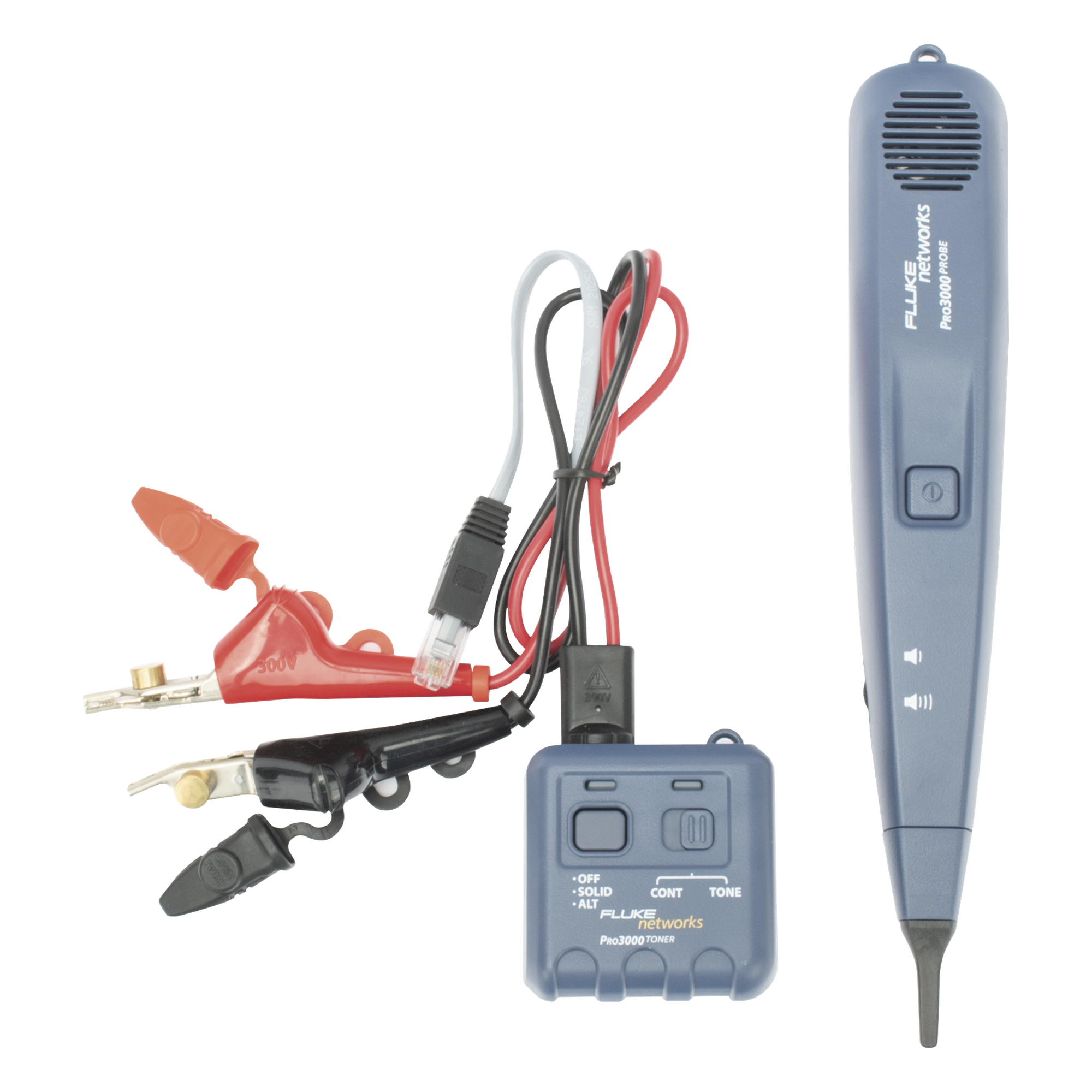 Generador y Sonda (Detector) de Tonos PRO3000, Para Identificación de Señales Analógicas en Cableado Inactivo — FLUKE NETWORKS · SKU 26000900