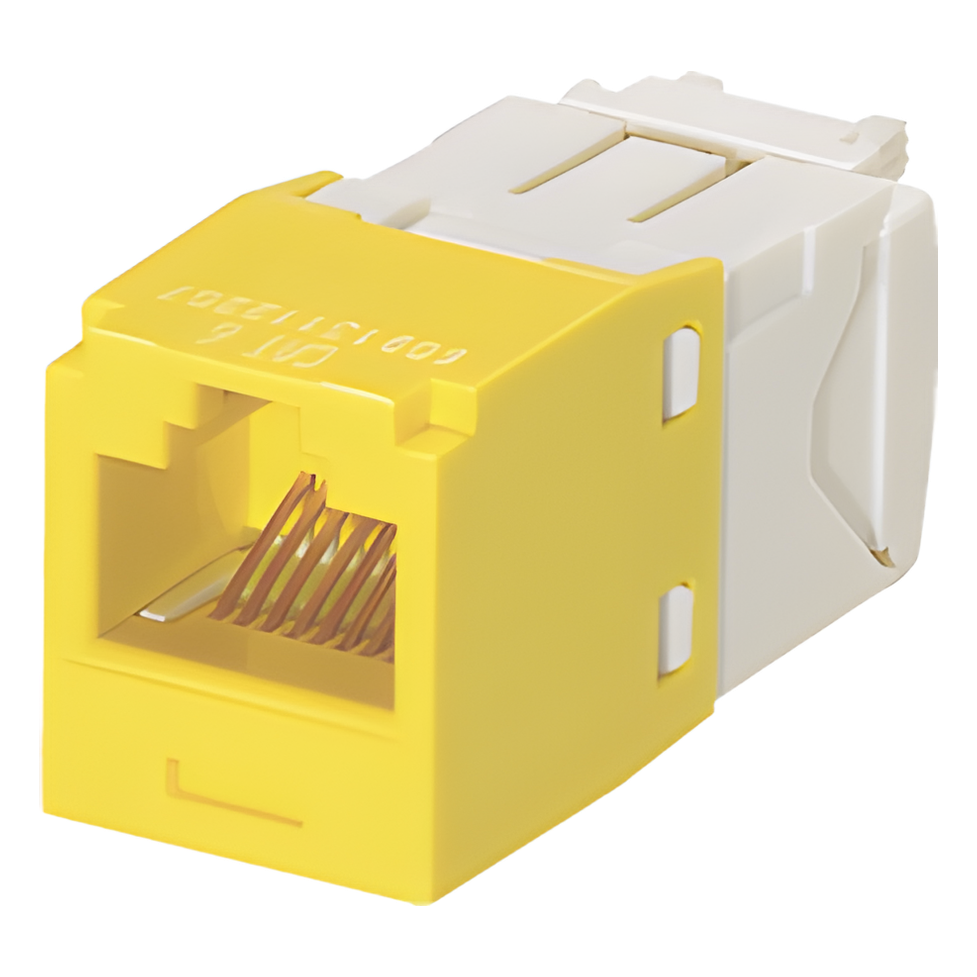 Conector Jack RJ45 Estilo TG, Mini-Com, Categoría 6, de 8 Posiciones y 8 Cables, Color Amarillo — PANDUIT · SKU CJ688TGYL