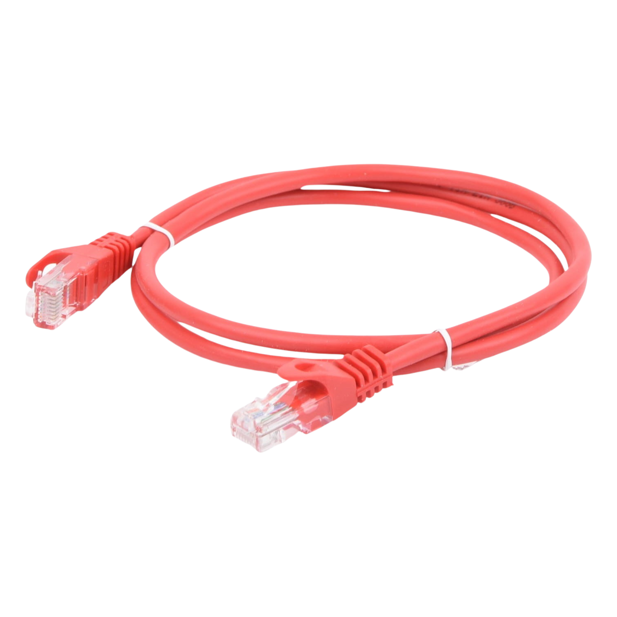 Cable de Parcheo UTP Cat6 / 0.5 m (1.64 ft) / Cobre Puro / Conectores RJ45 Chapados en Oro / Rojo
