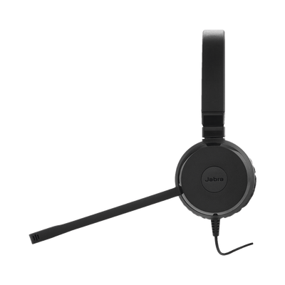 Jabra Evolve 30 Duo con conexión USB / 3.5mm, micrófono con cancelación de ruido y controlador en el cable con botones e indicadores LED (5399-829-309)