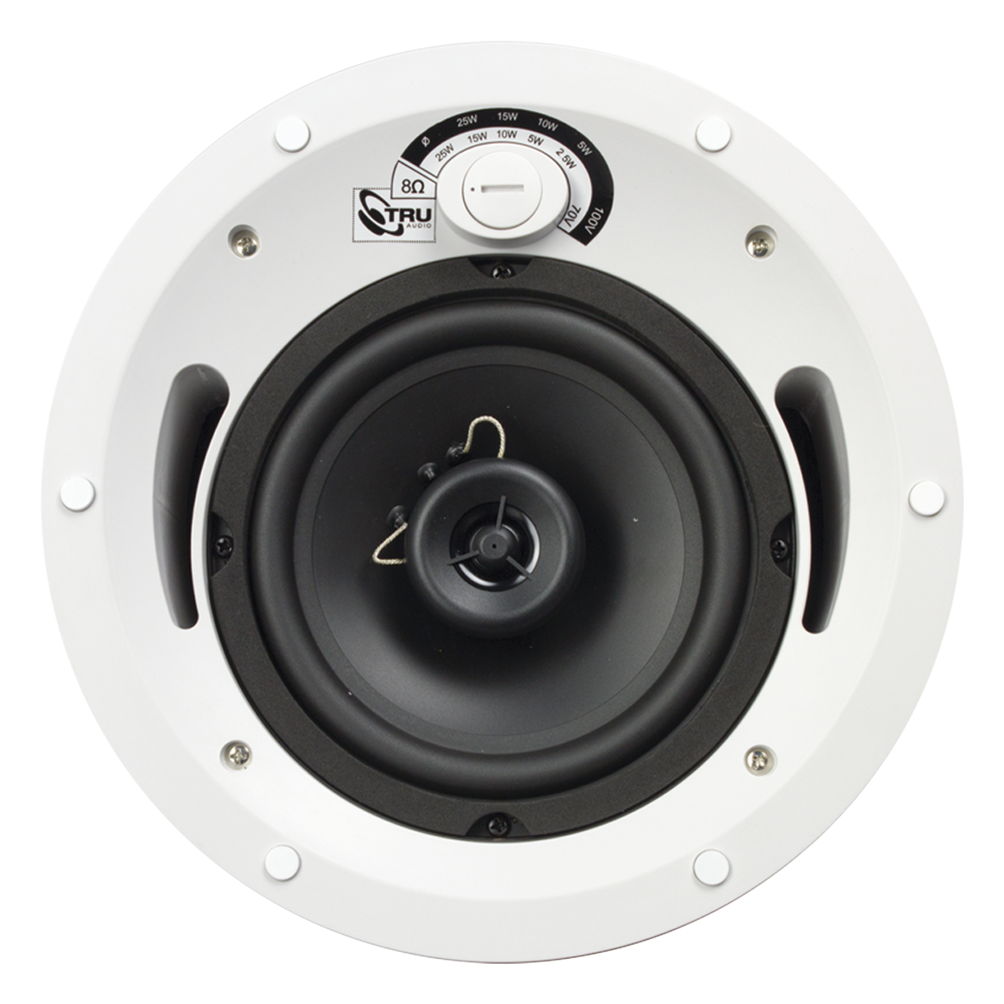 Altavoz comercial de 2 vías | 70V /100V | 8 Ohms | montaje en techo | woofer de 6.5 in | 60 Watts | — TRUAUDIO · SKU CL-70V-6UL