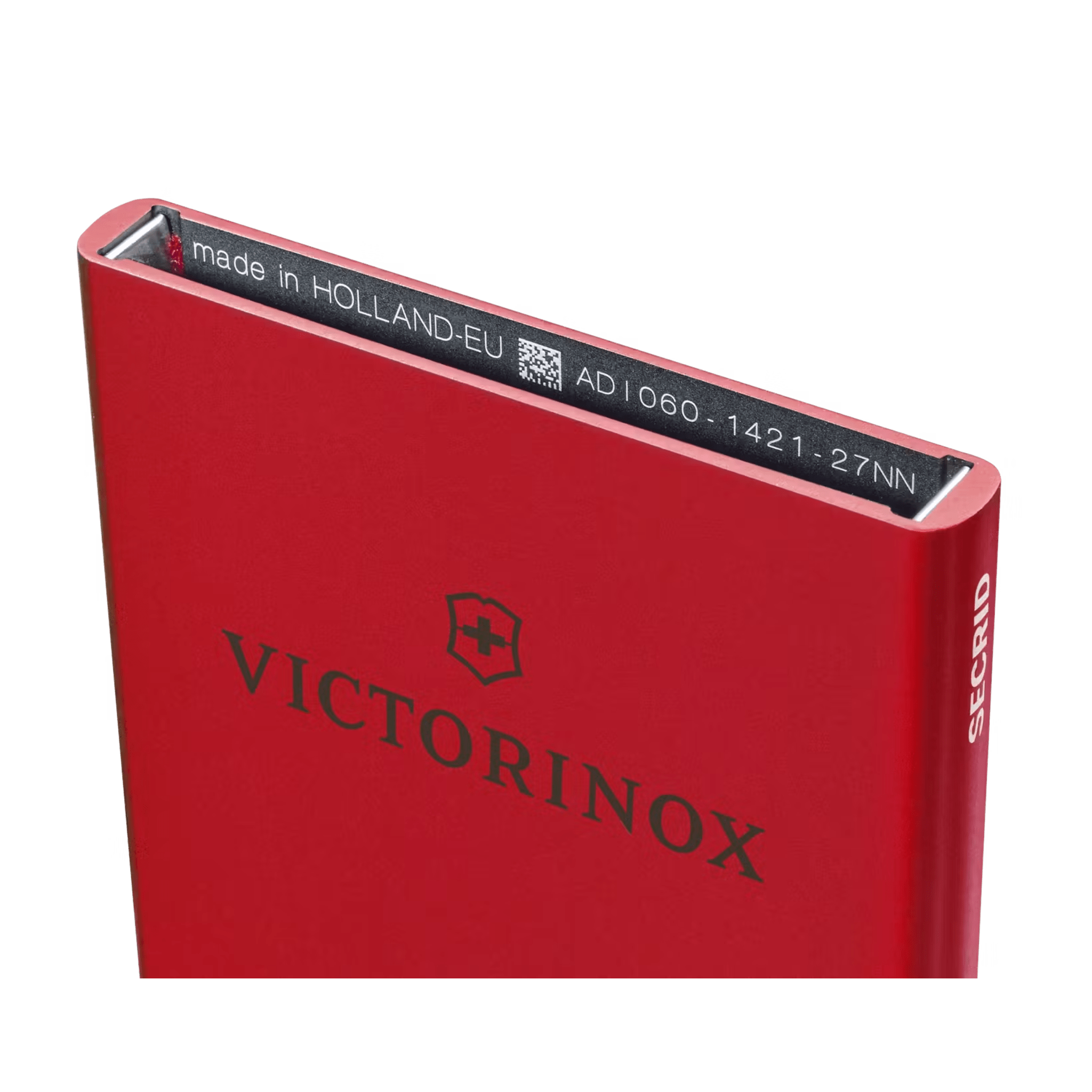 Tarjetero / Almacenamiento Seguro 4-6 Tarjetas / Aluminio Duradero / Protección RFID / Sistema Deslizamiento Patentado / Color Rojo.