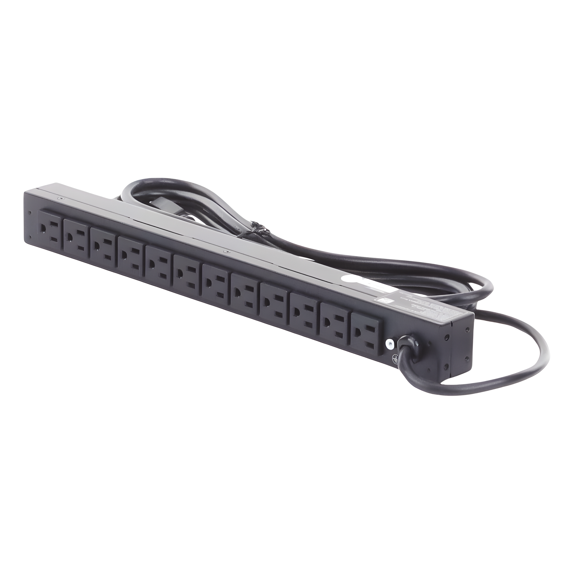 PDU Básico Para Distribución de Energía, Con 12 Tomas NEMA 5-15R Traseras, 1UR, 15 Amp, 120 Vca