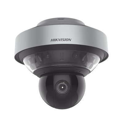 Domo PanoVu series / Vista Panorámica 180° / 4 Lentes de 4 Megapixel + PTZ 4 Megapixel de 40X Zoom / Posicionamiento 3D / IP67 / IK10 / WDR 120 dB / EIS / Autoseguimiento / 250 mts IR / 36 VCD — HIKVISION · SKU DS-2DP8A440IXG-LEF/416(F0)(B)