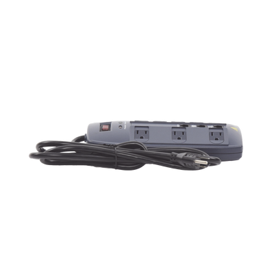 Multicontacto 8 Salidas / 120 VCA 15 A / 2160 Joules / Telco RJ11 / 6 Transformadores Simultáneos