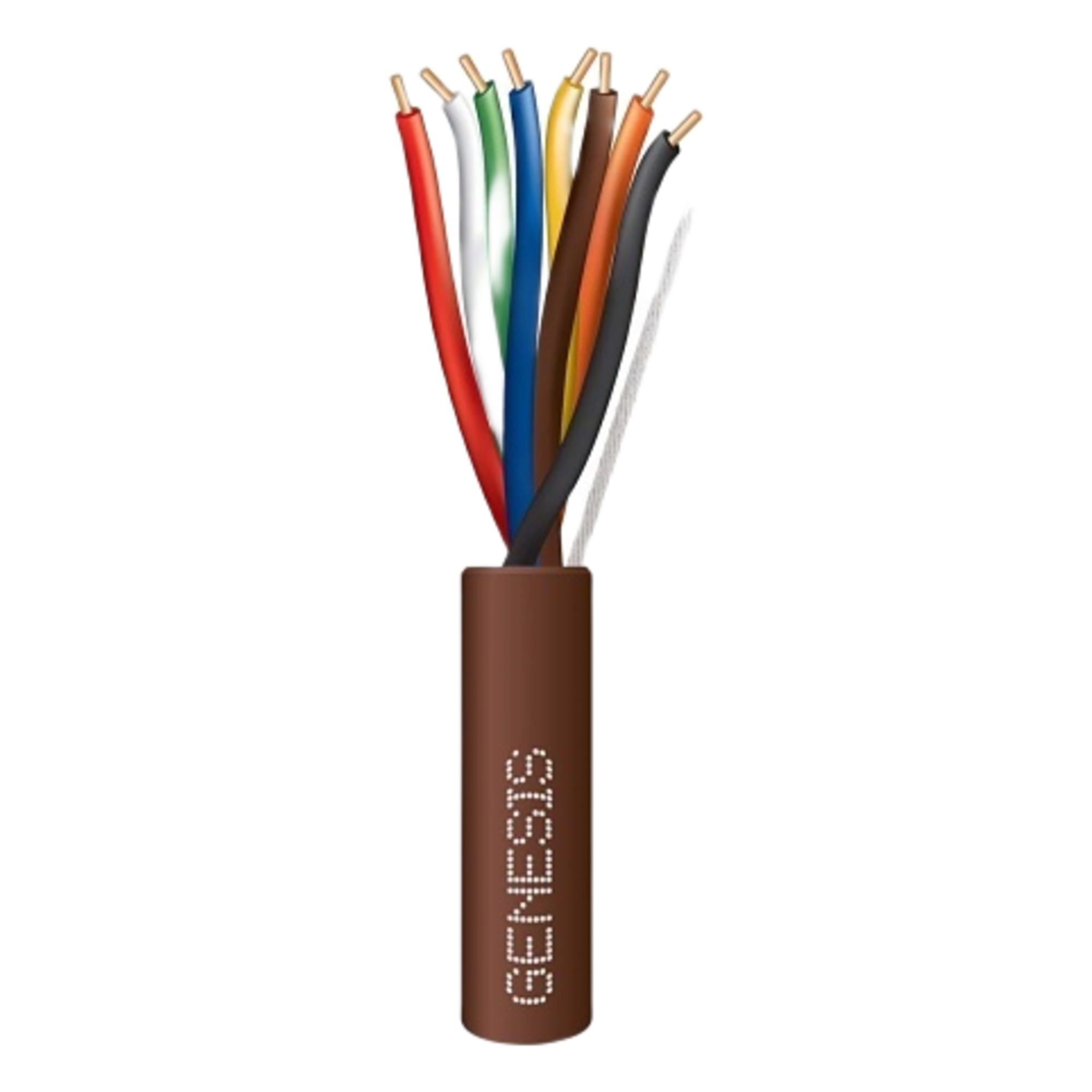 Bolsa de 38 Metros (124.67 Pies) / Alambre de Cobre / 8 x 20 AWG / Tipo CL2 / Para Interior / Color Café / Para Aplicaciones de Alarmas de Intrusión y Automatización — GENESIS · SKU 4707-4607