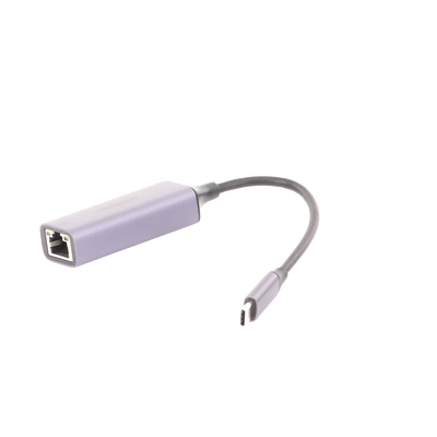 Adaptador de Red USB-C 3.1 (5 Gbps) a RJ45 | Thunderbolt 3 | Admite 10/100/1000 Mbps | Chip Inteligente | Amplia Compatibilidad | Caja de Aluminio | Longitud del cable 10 cm.