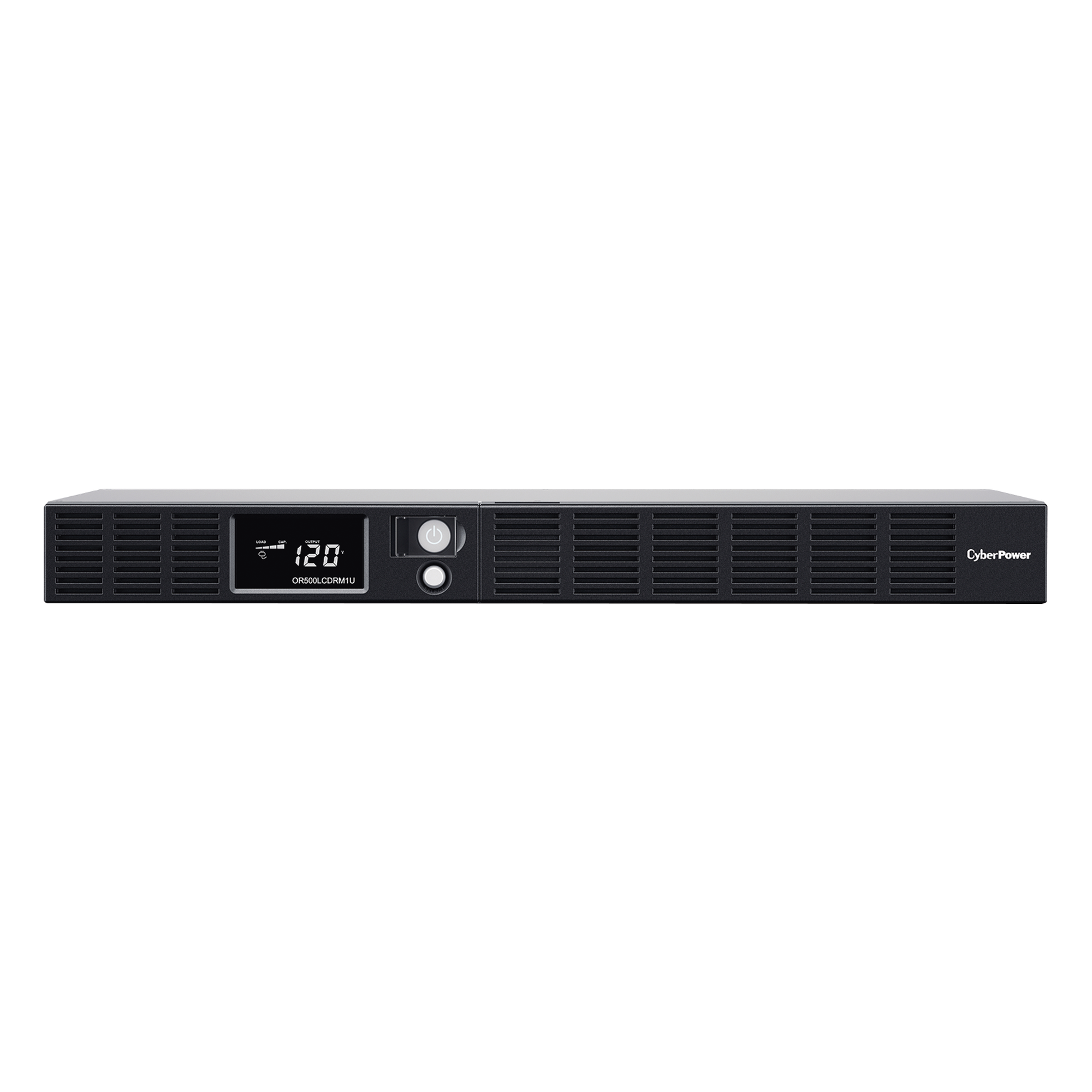 UPS de 500 VA/300 W, Topología Línea Interactiva, Entrada 120 Vca NEMA 5-15P, Tipo Rack 1 UR, Con 6 Tomas NEMA 5-15R — CYBERPOWER · SKU OR500LCDRM1UA