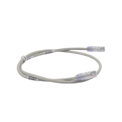 Cable de Parcheo TX6, UTP Cat6, 24 AWG, CM, Color Gris, 0.91 Metros (3 Pies)