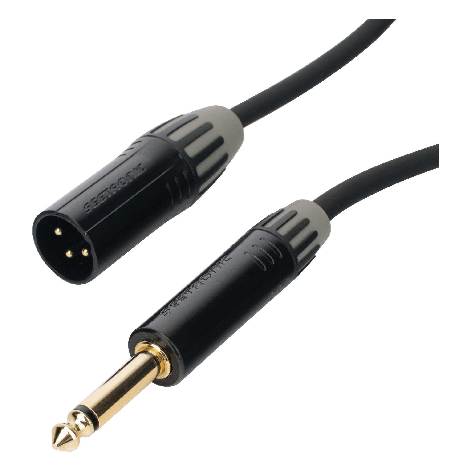 Cable de Audio | XLR 3 Polos Macho a Plug 1/4 in mono | Conector Seetronic Serie M SCMF3 - MP2X | Longitud 5m — COSMICONN · SKU CMC-MM3-PM-L-5M