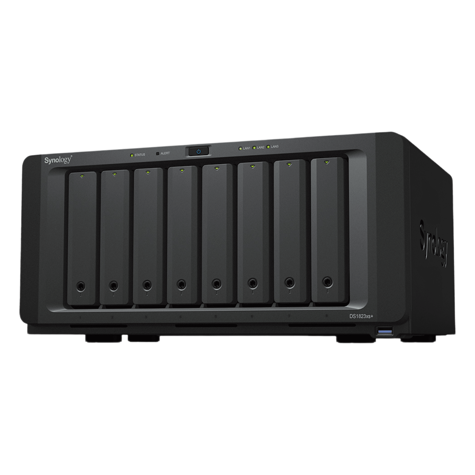 Servidor de Almacenamiento NAS Synology DiskStation DS1823xs+ | 8 Bahías | 144 TB Bruto | Expansión hasta 324 TB | 10GbE | RAID F1,0,1,5,6,10 | Caché SSD. — SYNOLOGY · SKU DS1823XS+