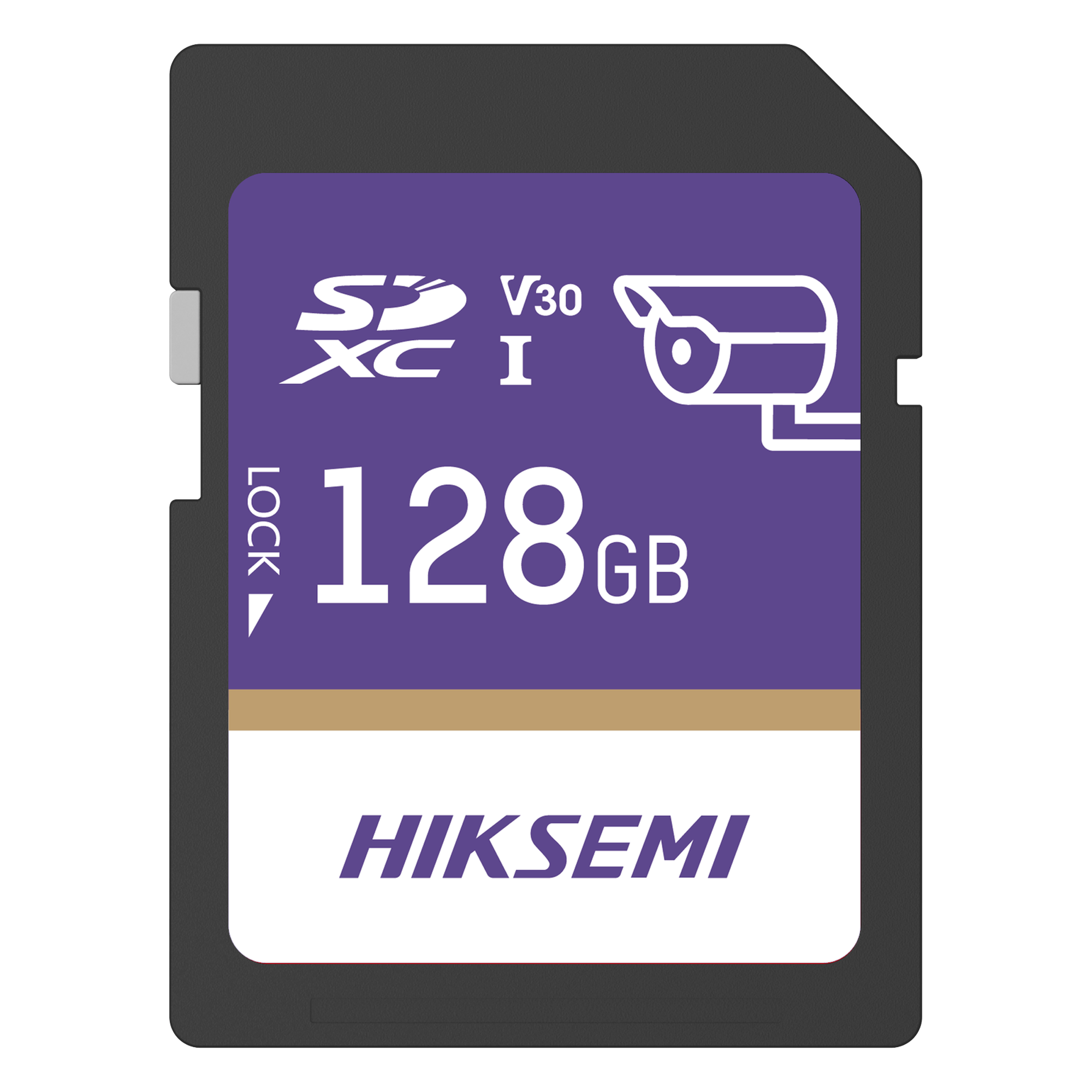 Tarjeta SD GuardPro P10 / 128 GB / 100 MB/s Lectura / 90 MB/s Escritura / Clase 10 U3 V30 / 3D TLC NAND / Especializada Para Videovigilancia 24/7 — HIKSEMI by HIKVISION · SKU HS-SD-P10/128G/GUARDPRO