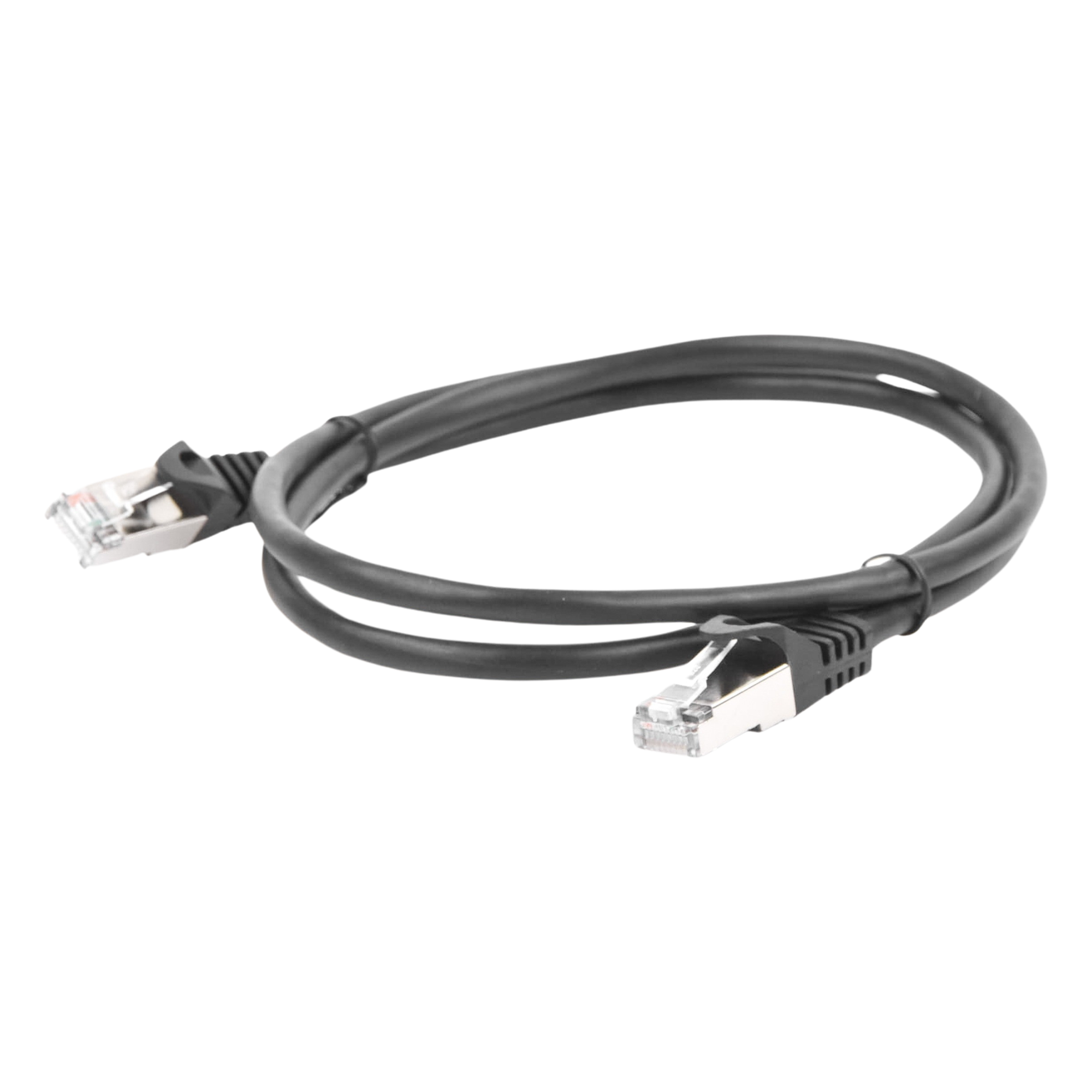 Cable de Parcheo FTP Cat5e / 1 m (3.28 ft) / 10/100Base-T/TX / Blindaje Global / Negro