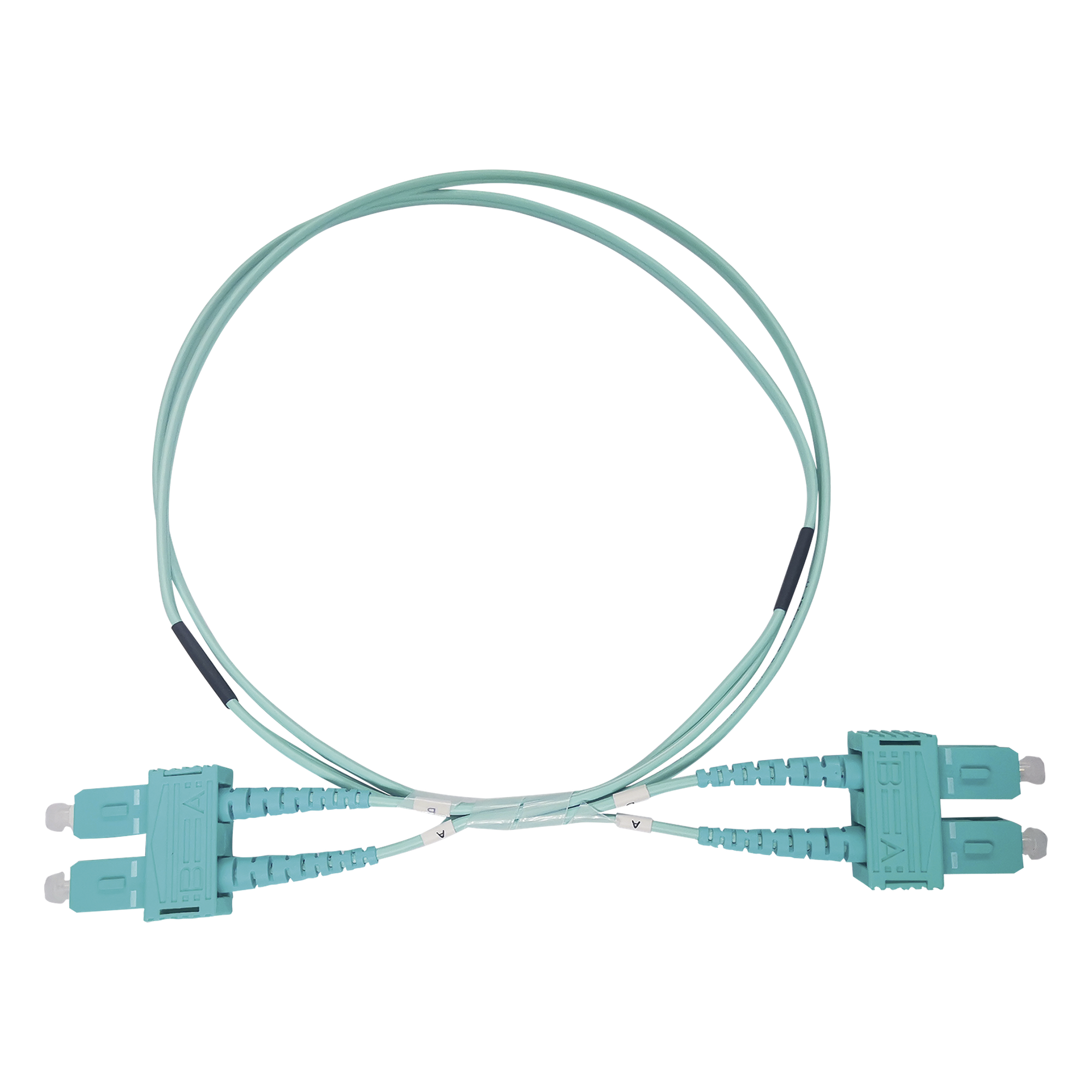 Jumper de Fibra Óptica Multimodo OM3 50/125 SC-SC OFNR (Riser), 2.0 mm, Dúplex, Aqua, 3 Metros (9.84 Pies) — LINKEDPRO BY EPCOM · SKU LP-FOM3-SCSC-R03