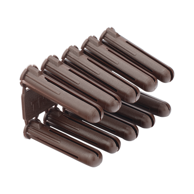 Taquete cafe 5/16" para tornillo 10mm x 1 3/4" (100pzs) (1104-04100) 