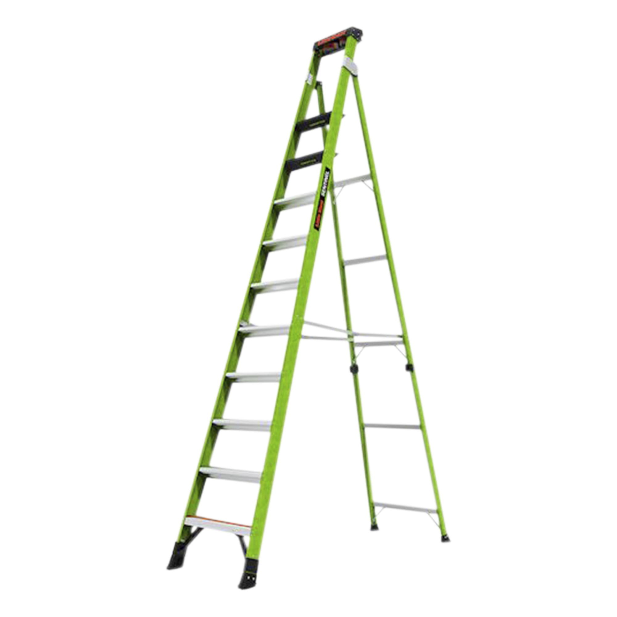 Escalera de 3.65 m Capacidad máxima de 170 Kg, inclinada, de fibra de vidrio con almohadilla de pared giratoria. — Little Giant Ladder Systems · SKU SENTINEL12