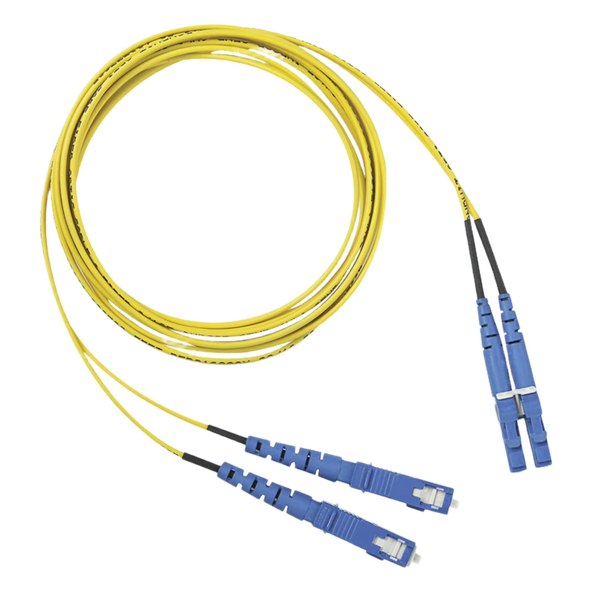 Jumper de Fibra Optica Monomodo 9/125 OS2, LC-SC Duplex, OFNR (Riser), Color Amarillo, 1 Metro (3.28 Pies) — PANDUIT · SKU F92ERLNSNSNM001