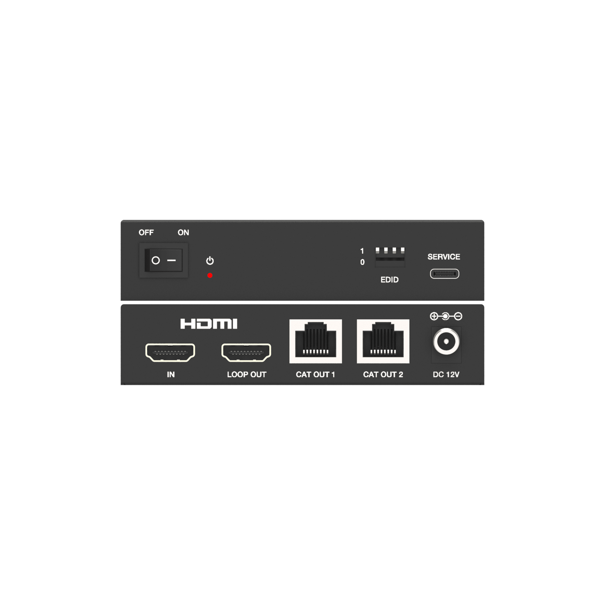 Splitter HDMI 1x2 | 4K@60Hz a 60m | 4K@30Hz a 70m | Cable Cat6 | EDID | HDCP 2.2 | Salida Loop