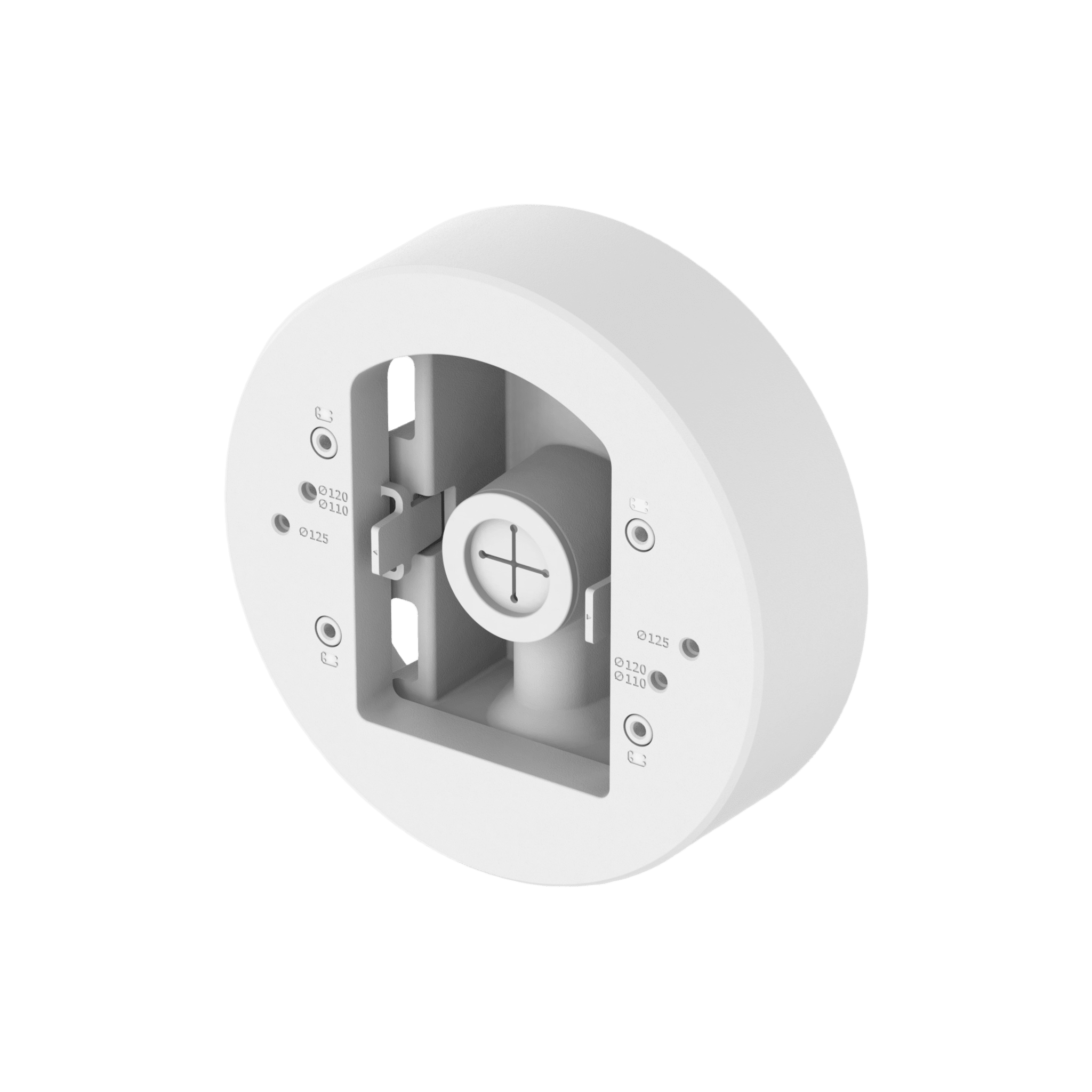 Adaptador de poste compatible con camaras tipo domo Hanwha / verificar compatibilidad — HANWHA VISION · SKU SBD-140PMW