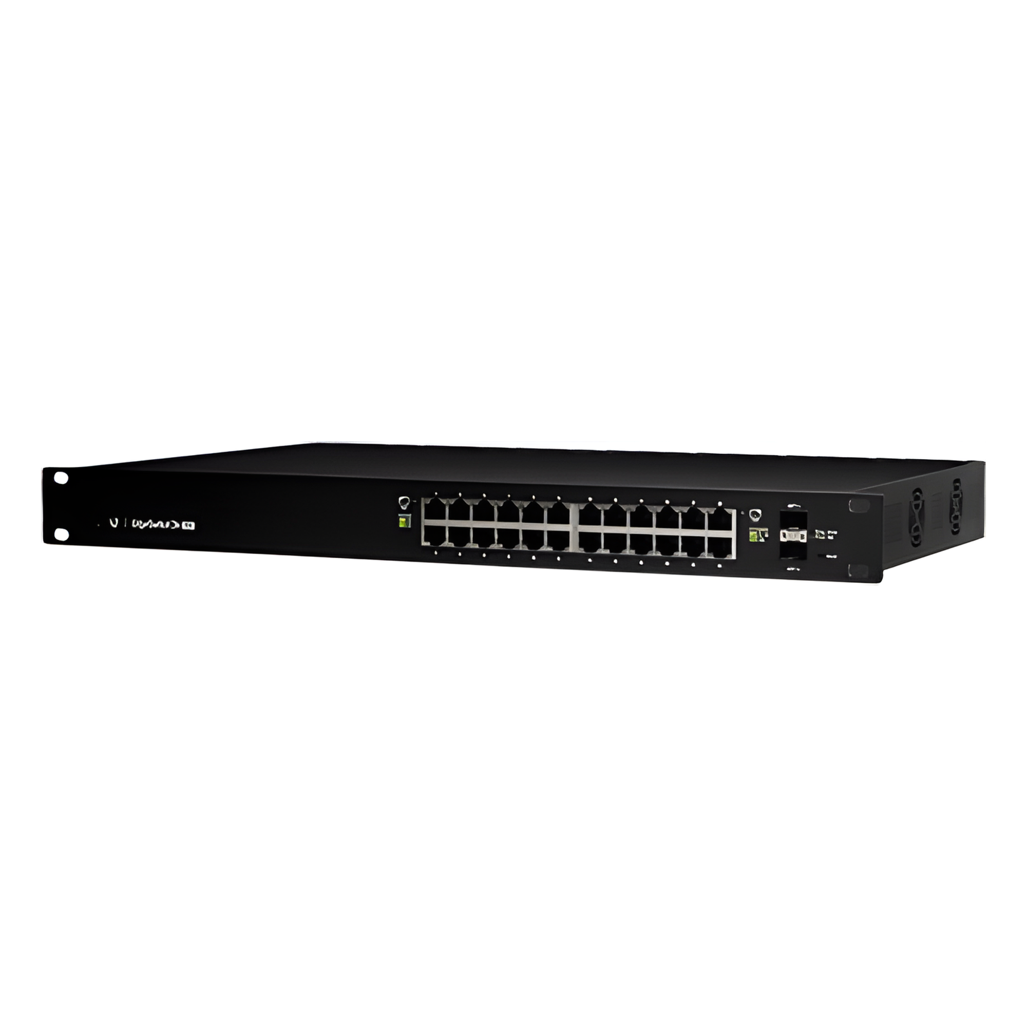 Switch EdgeMAX administrable de 24 puertos Gigabit con PoE+/PoE Pasivo 24V + 2 Puertos SFP, 250 W — UBIQUITI · SKU ES-24-250W