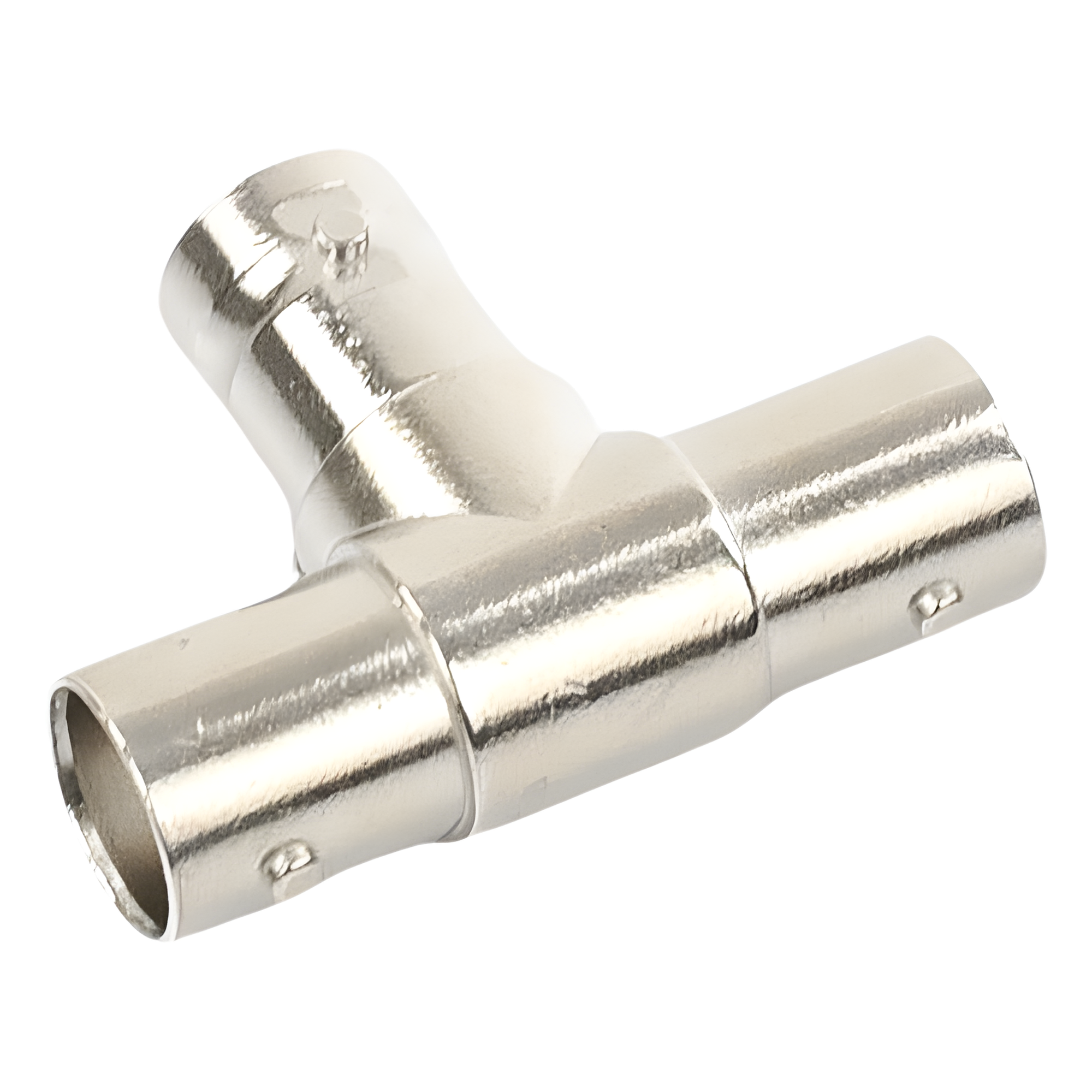 Adaptador Coaxial en T / Triple BNC Hembra / 75 Ohm / Níquel-Oro-PTFE / 14.5 x 23.7 x 33.0 mm
