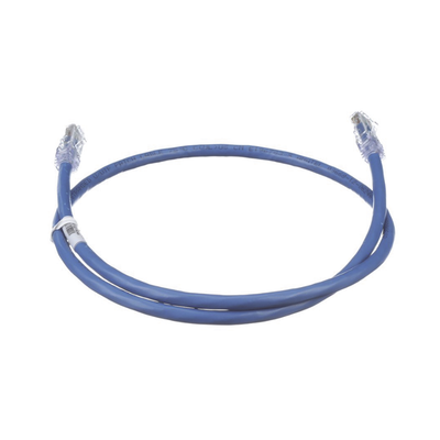 Cable de Parcheo UTP, Cat6A, 24 AWG, CM, Color Azul, 0.3 Metros (1 Pie)