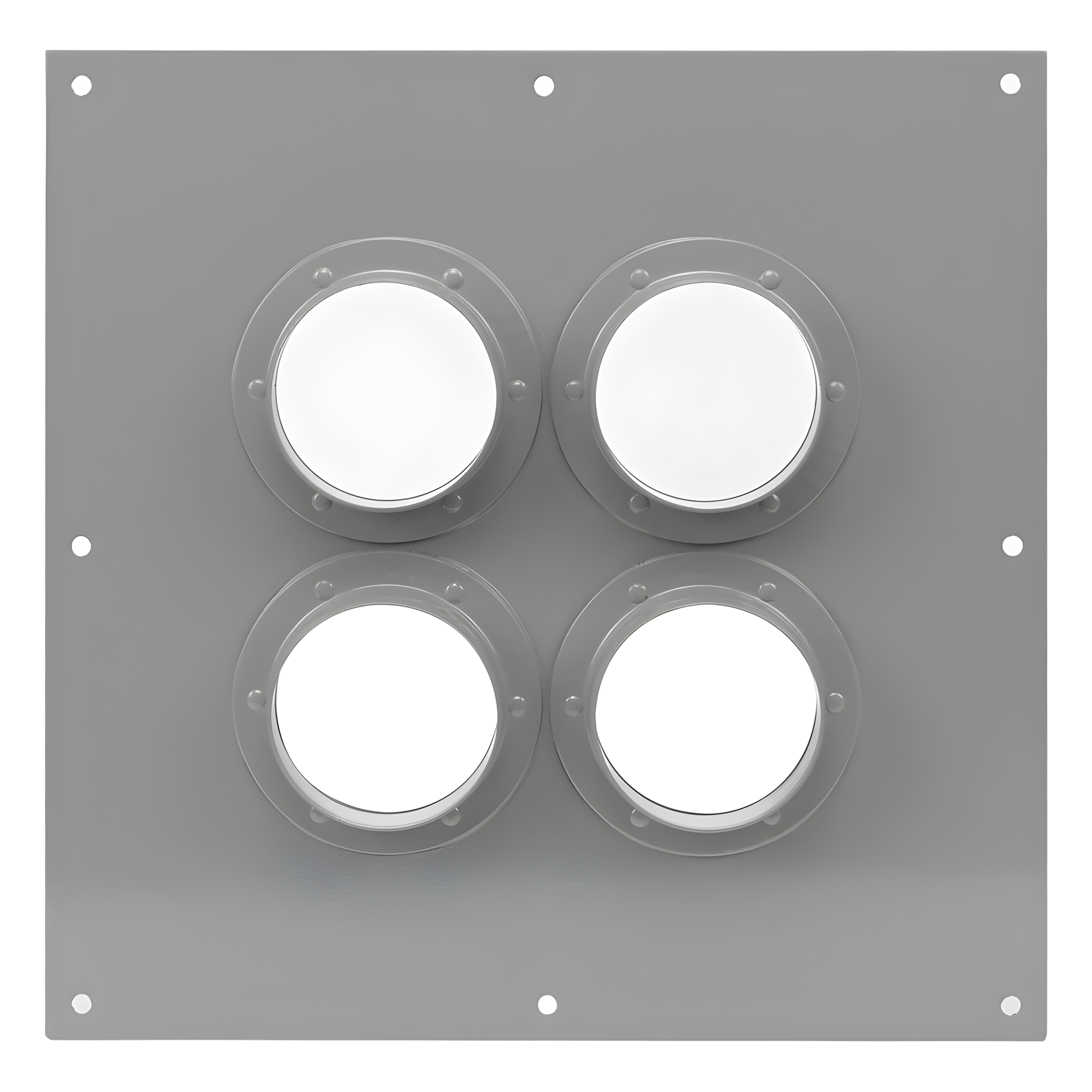 Placa Pasamuros Con Capacidad de 4 Botas de 4 — SYSCOM TOWERS · SKU STEP422