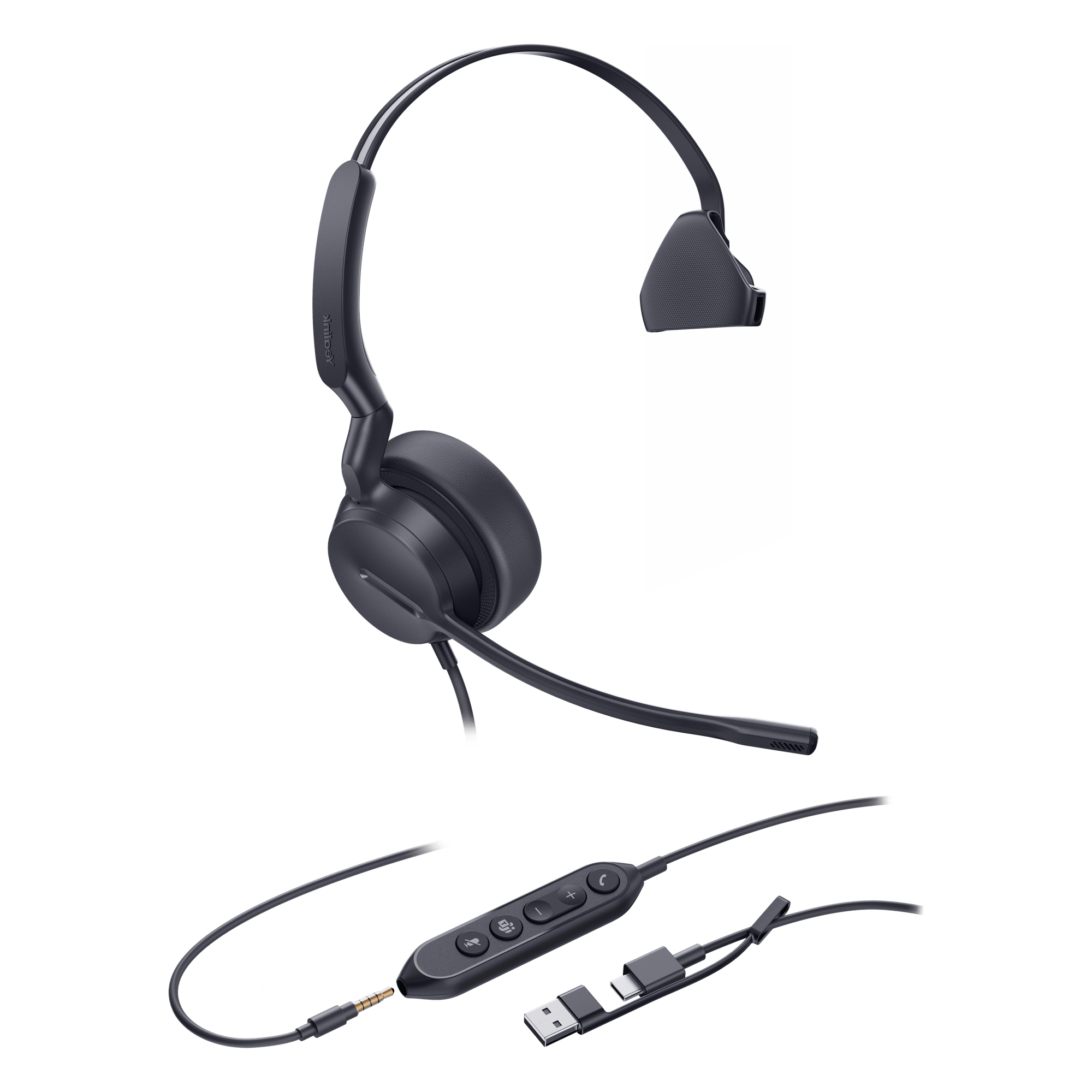 Diadema Alámbrica UH42 SE Mono de Yealink Certificada para Microsoft Teams con USB-C/A — YEALINK · SKU UH42-SE-MONO-TEAMS-USB-C/A