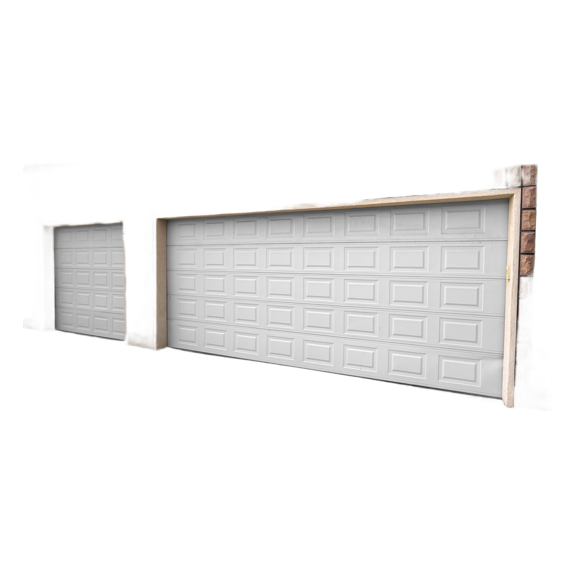 Puerta de Garage de alta calidad, Color blanco 8X8 pies, AISLADA, Estilo Americana , CUADRO CORTO. — ACCESSPRO · SKU GARAGE88-SC
