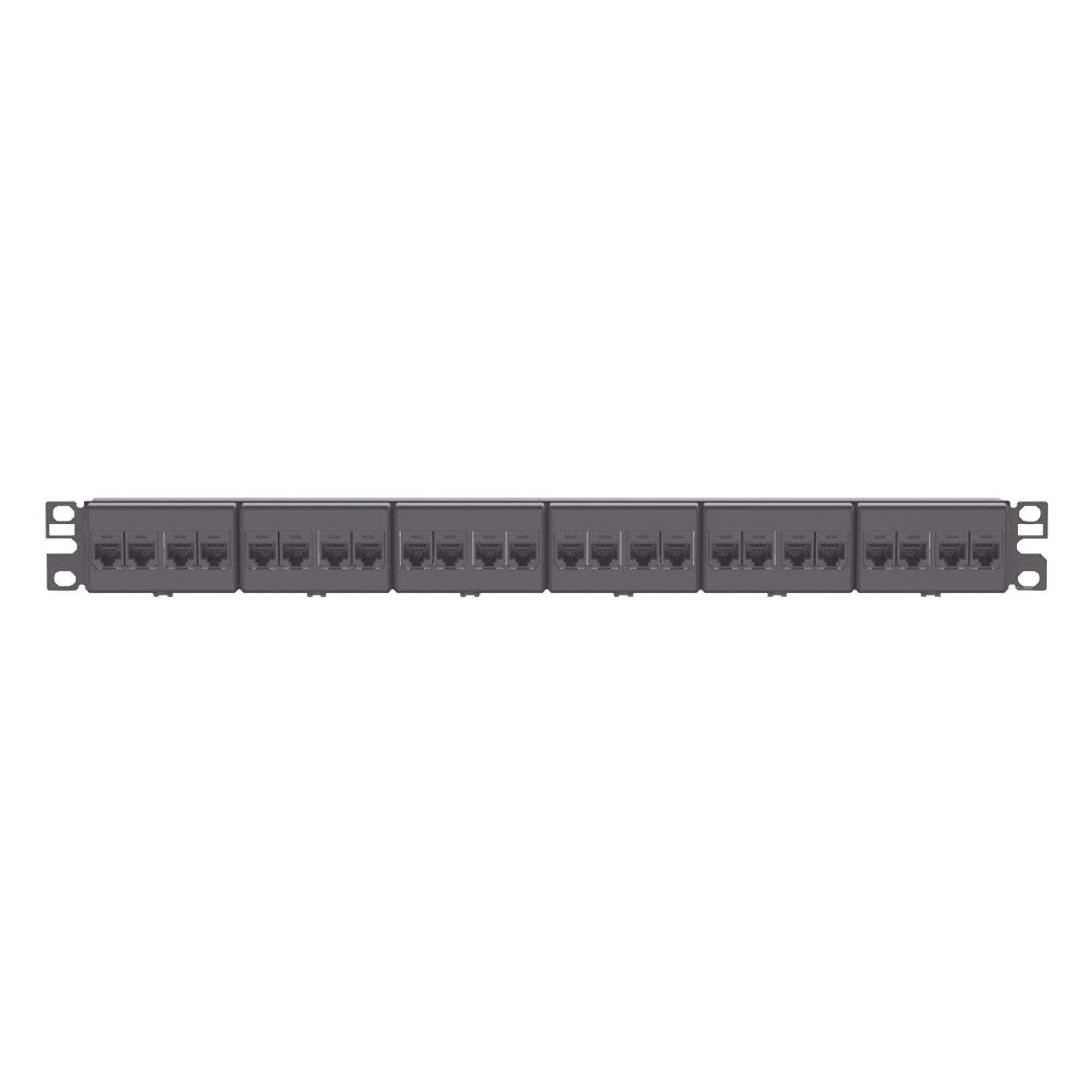 Panel de Parcheo con 24 Acopladores Mini-Com, Plano, Categoría 5e, de 1 UR, Color Negro — PANDUIT · SKU CP245E88BLY