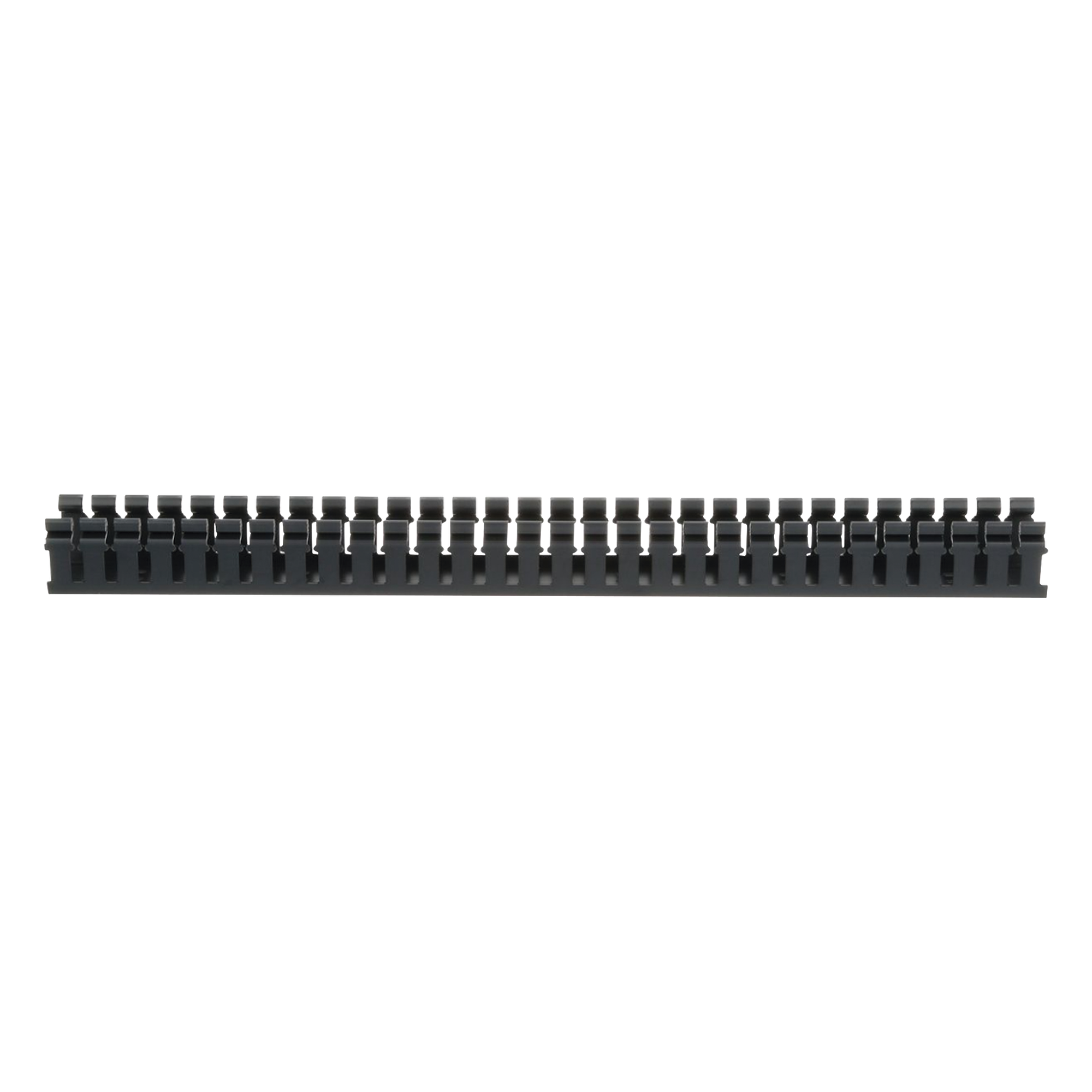 Canaleta Ranurada de PVC sin Tapa, Tipo H (Tapa Abisagrada), 55.1 mm de Ancho, 50.3 mm de Alto y 1828.8 mm de Largo, Color Negro — PANDUIT · SKU H2X2BL6