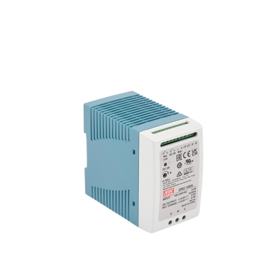 Fuente de Poder Riel DIN / 100W / Salida Dual 13.8V CC / Cargador de Batería Integrado / 87% Eficiencia / Convección Natural