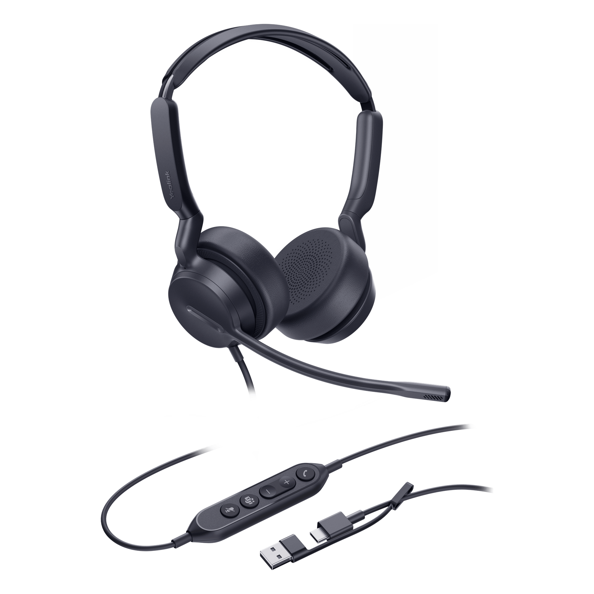 Diadema Alámbrica Yealink UH42 Dual con Audio HD y Conectividad USB-C/A Certificada con Microsoft Teams — YEALINK · SKU UH42-DUAL-TEAMS-USB-C/A