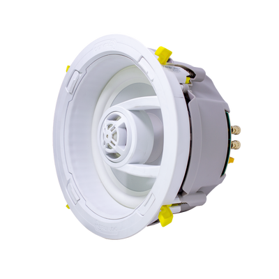 Ghost series, altavoz de 3 vías de plafón 9in, diseño trugrip sin herramientas, woofer de polipropileno blanco, 150w 8ohms