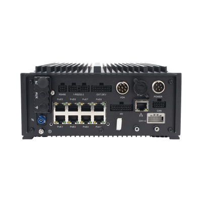 DVR Hibrido Móvil 1080p / 4 Canales TURBO + 8 Canales IP / Soporta 4G / WiFi / GPS / Sensor G / Soporta 2 Memorias SD / Alarmas I/O / Salida de Video