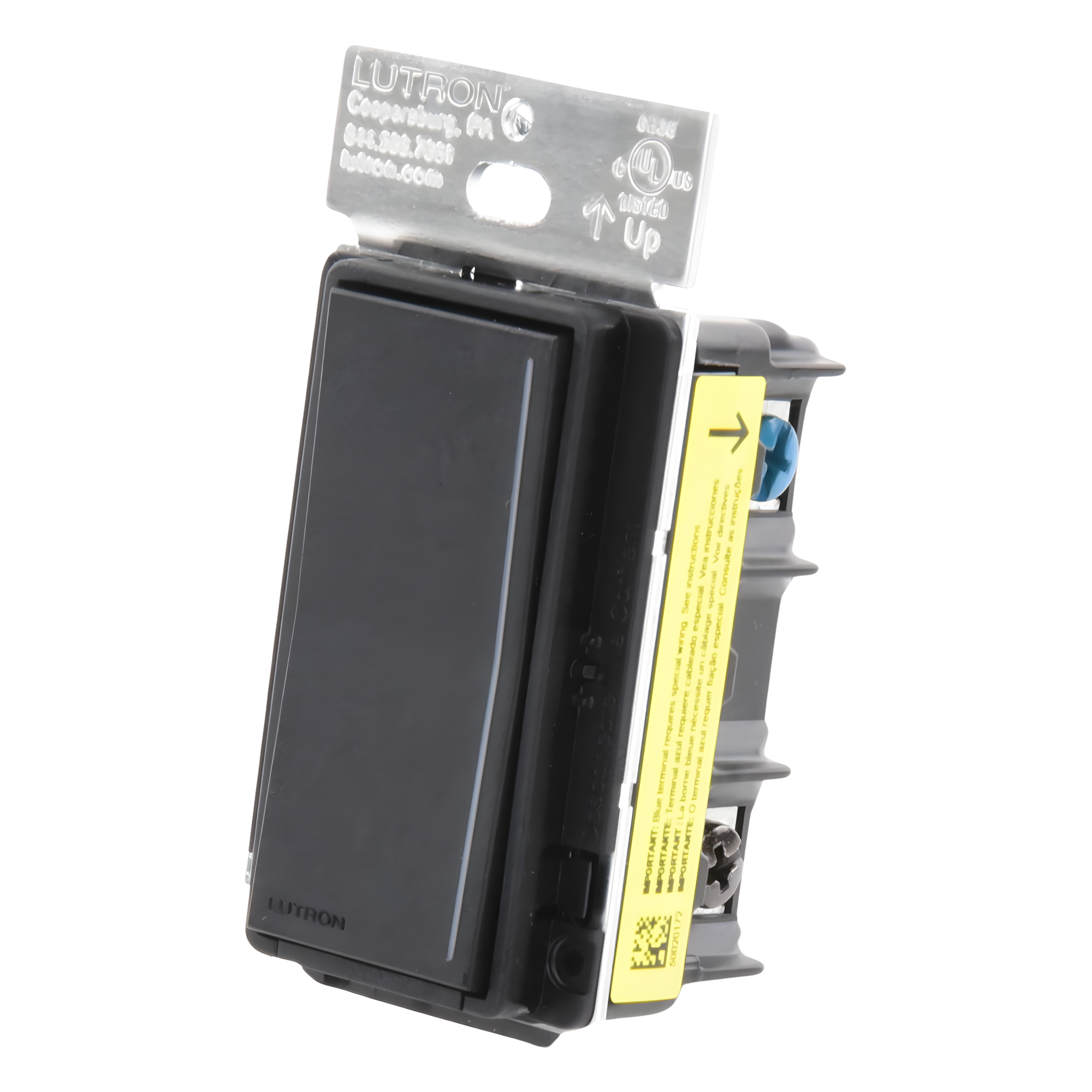 Atenuador auxiliar Sunnata de pared para control de 3 vías o escalera, 120 V, compañero cableado del atenuador principal del sistema RadioRA 3, color negro mate (Midnight) — LUTRON RADIORA 3 · SKU RRSTRDMN