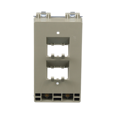 Placa de Pared Vertical, Resistente al Agua con Protección IP56, Acepta 4 Módulos Mini-Com, Color Gris