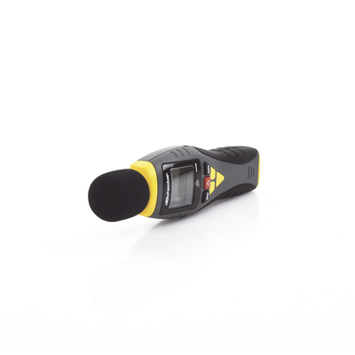 Medidor de Decibeles Profesional / Rango 40-130 dB en 4 Escalas / Precisión ±2 dB / Cumple NFPA 72 y ANSI S1.4 / LCD 4 Dígitos con Max/Min Hold / Micrófono Condensador Electret ½ Pulgada
